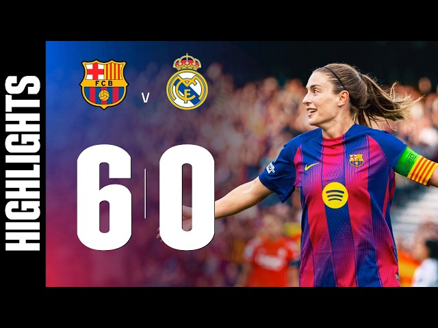 HIGHLIGHTS | FC BARCELONA 6 vs 0 REAL MADRID | UEFA Women's Champions League UWCL 🔵🔴