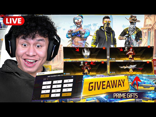 Prime Gifts Giveaway & Custom Free Fire Live - Tonde Gamer