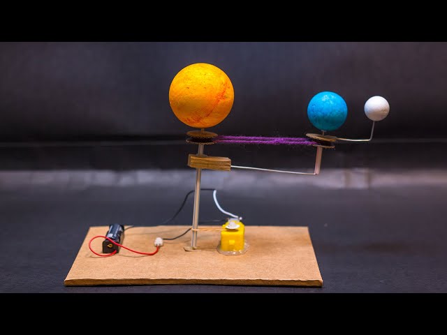 Earth and Moon Rotation and Revolution Working  Model  | Science Projects