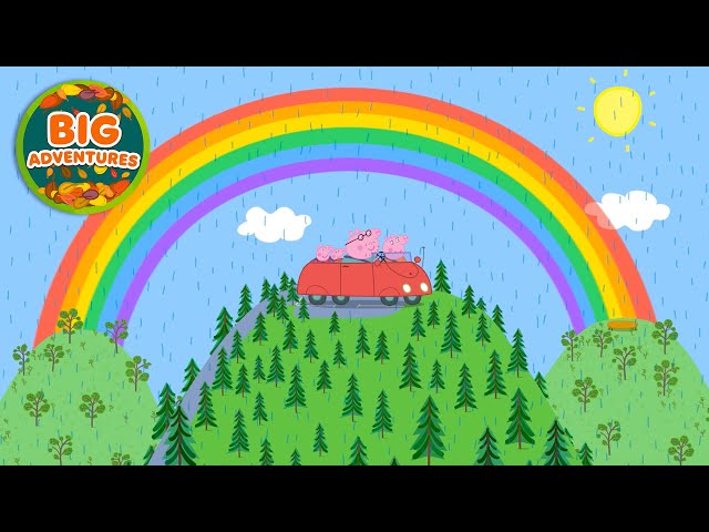 Peppa Pig Finds a GIANT Rainbow! 🌈🐷 | Rainy Day Adventure | Full Episodes | Cartoons for Kids