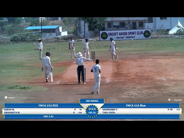 YMCA U16 Blue vs YMCA U16 RED live cricket match | 06-Apr-26 09:31 AM -1 live - Individual
