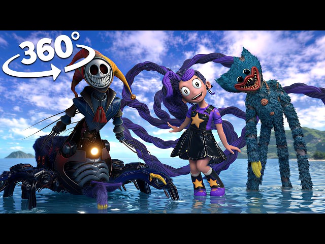 360° Poppy Play Time Chapter 5 Character’s Attack In Ocean! VR 8K
