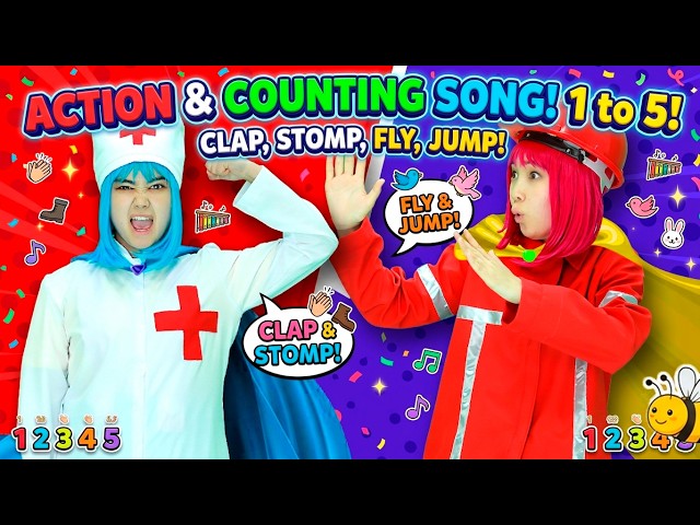 Clap Your Hands & Count to 5! | Fun Action Song for Kids