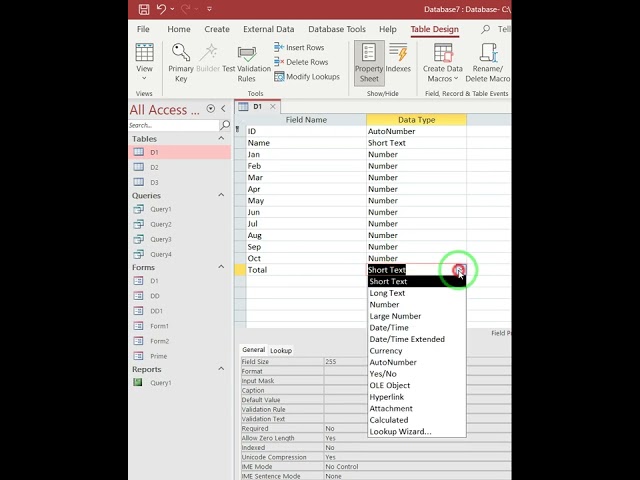 Microsoft Access Class Part 1 #SHORTS #access