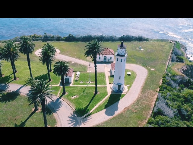 The Beach and Point Vicente Lighthouse in Rancho Palos Verdes [DJI Drone Video]