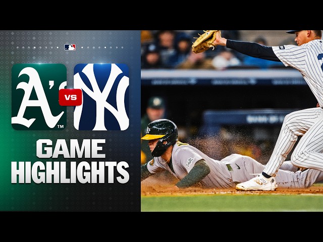 A's vs. Yankees Game Highlights (4/8/26) | MLB Highlights