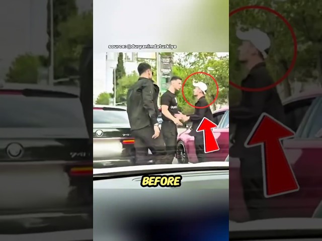 Bodyguards React Fast When Unknown Man Tries to Open VIP’s Car Door in Istanbul  #carfails #roadrage
