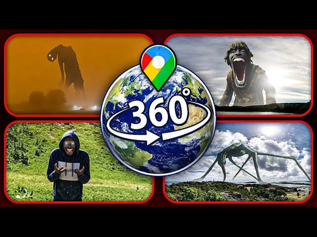 Found 61 & 67 Monsters on Google Earth — TOP 4 Spooky Creatures (VR 360°)