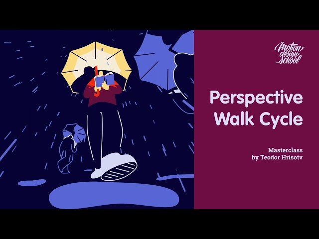 Perspective Walk cycle Hand drawn animation by Teodor Hristov