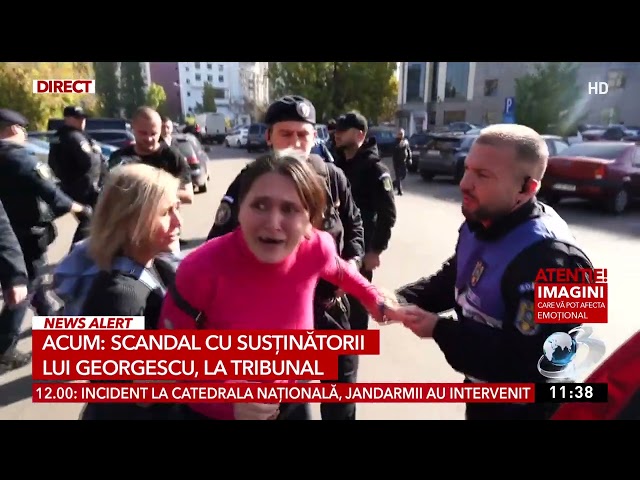 Susținătorul lui Georgescu, săltat de jandarmi după scandal