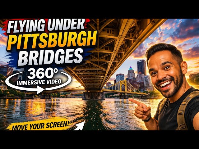 Flying Under Pittsburgh Bridges in 360° 🌉 (Immersive Drone Experience)