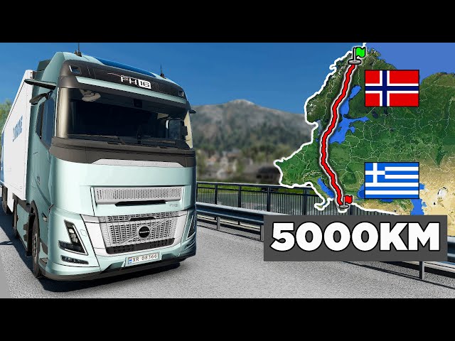 ETS2 Longest Delivery in Europe (Tromsø to Athens) Norway to Greece | Euro Truck Simulator 2