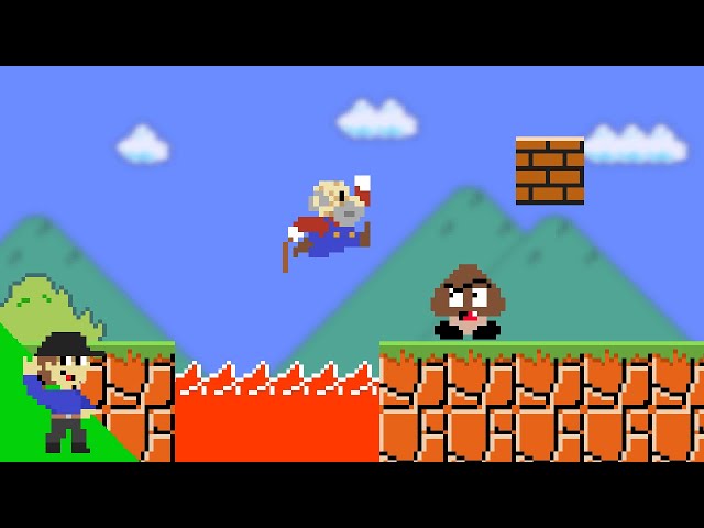 Every time Mario jumps, he gets OLDER!