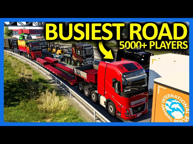 I Drove The Busiest Road with 5000 Players in Euro Truck Simulator!
