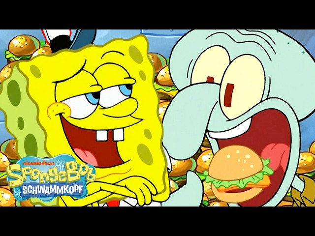 SpongeBob | Alle Thaddäus‑Momente mit Krabbenburgern! 🍔 | 45 Minuten | SpongeBob Schwammkopf