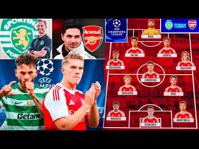 ✅Arsenal XI vs Sporting Predicted lineup, confirmed team news, Rice Is Back for Champions L today