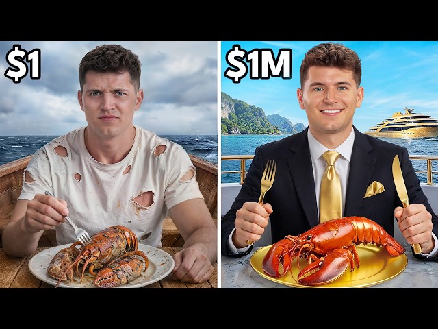 $1 vs $1,000,000 Boat Food