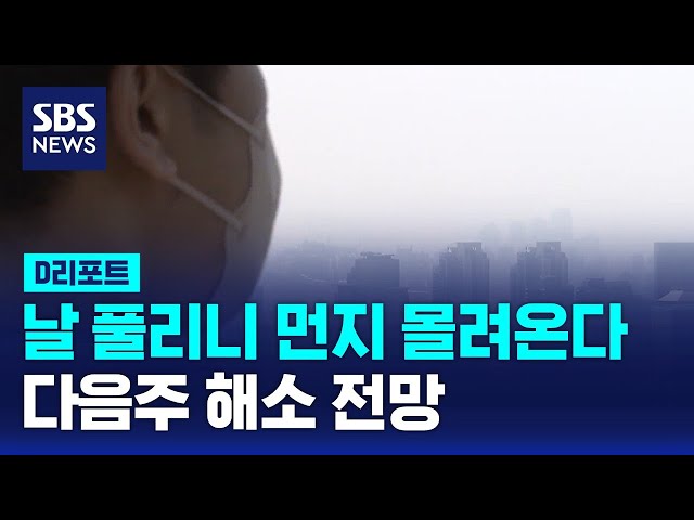먼지에 갇힌 하늘, 미세먼지 '매우 나쁨'…주말도 답답한 하늘 예상 / SBS / #D리포트