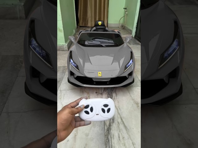 Remote Control Power Wheel Ferrari Car Unboxing and Testing with Remote Control #RcFerrari #Rccar