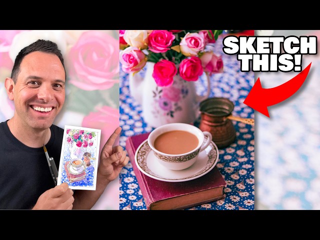 Urban Sketching For Beginners: Vibrant Still Life Step-by-Step (Shortened)