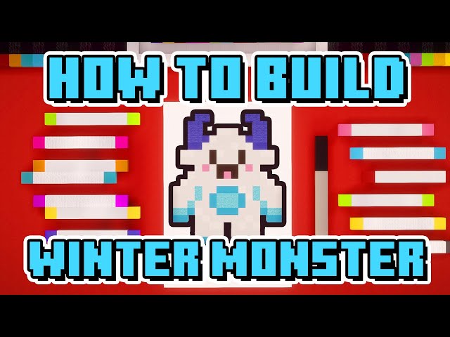 How To Build A Cute Winter Monster - Minecraft Art