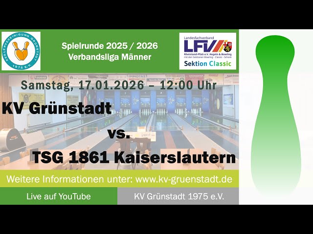 Verbandsliga RLP Männer - 11. Spieltag: KV Grünstadt - TSG 1861 Kaiserslautern