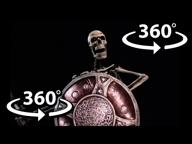 Find Skeleton Banging Shield in 360˚