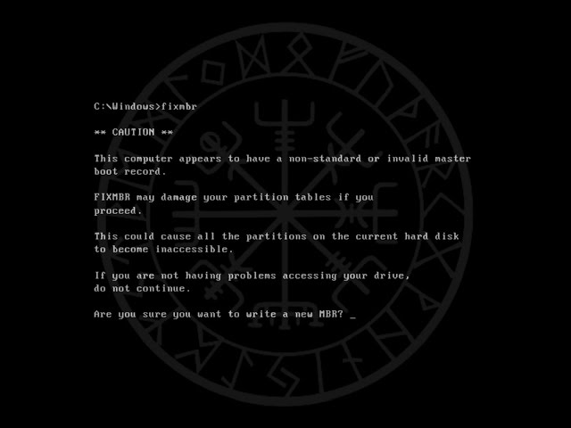 MASTER BOOT RECORD - C:\FIXMBR