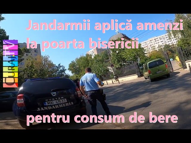 Jandarmii aplică amenzi pentru bere la poarta bisericii - Curaj.TV