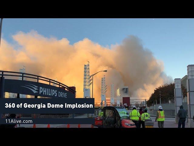 The Georgia Dome implosion in 360 degrees