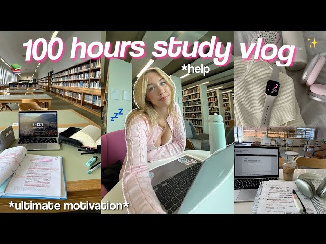 100 HOURS STUDY WITH ME FOR UNIVERSITY + productivity tips *ultimate motivation*