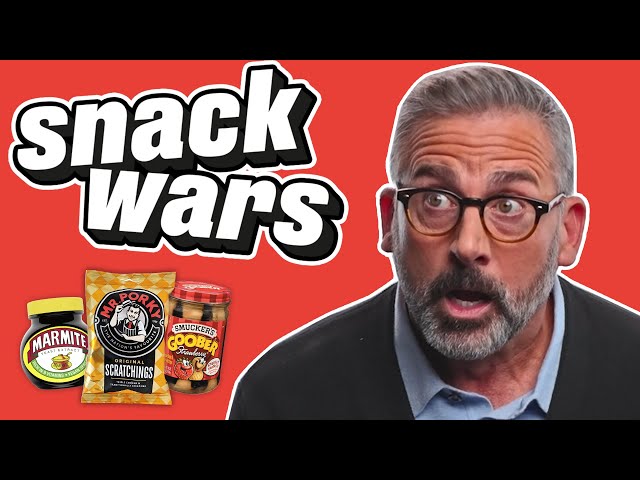Steve Carell Tries British Snacks For The First Time | Snack Wars