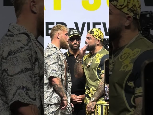Jake Paul vs. Mike Perry Face Off #boxing #jakepaul