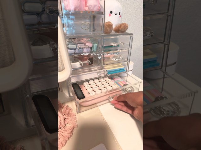 ASMR do homework with me🤍 #asmr #studyasmr #math