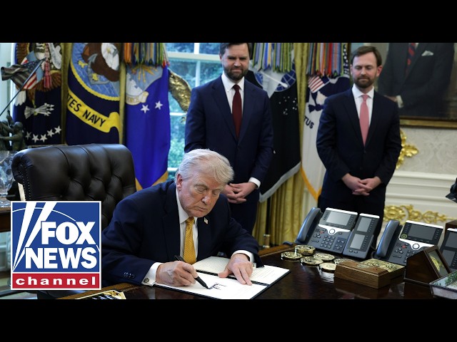 WATCH: Trump signs executive order from the Oval Office