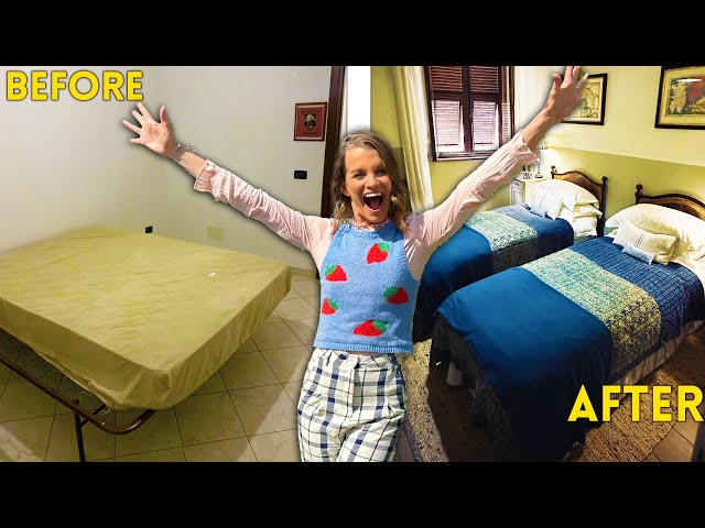 My Little Italian House: Bedroom MAKEOVER with Flea Market Antiques (you're going to LOVE it!)