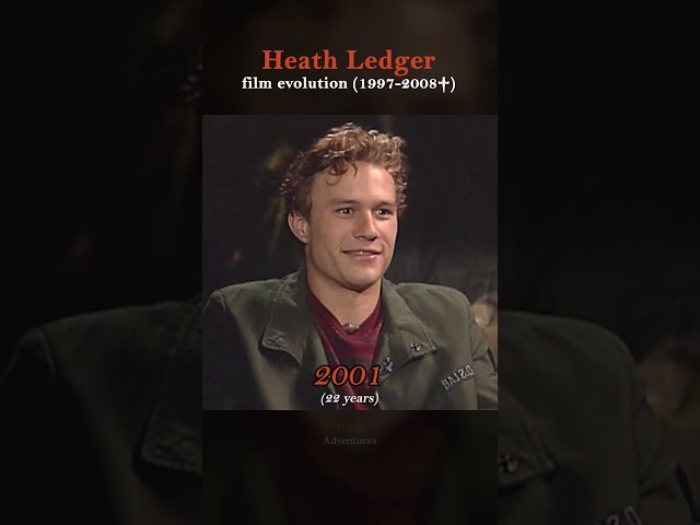 Heath Ledger evolution (1997-2008) 🎬✨️ #heathledger #heathledgerjoker #throwback #actor