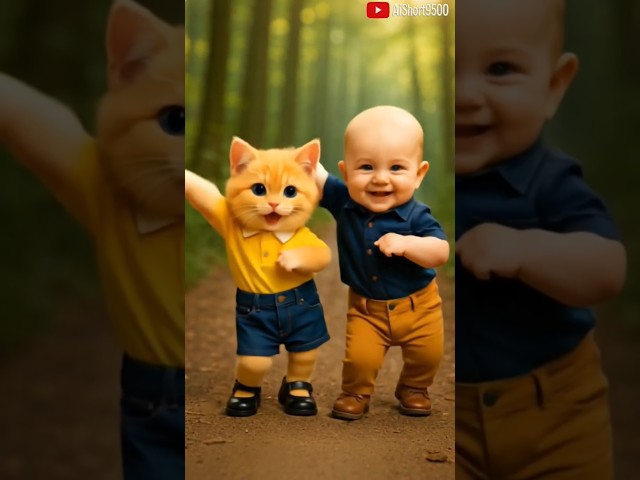 Cat Funny Dance 😂 #shorts #cute #funny #cat #catvideos #dance #viralshorts #ai #cartoon #ytshorts