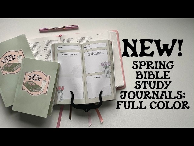 Spring Bible Study Guided Notebooks: FULL Color Pages - Flip Through | Creative Faith & Co.