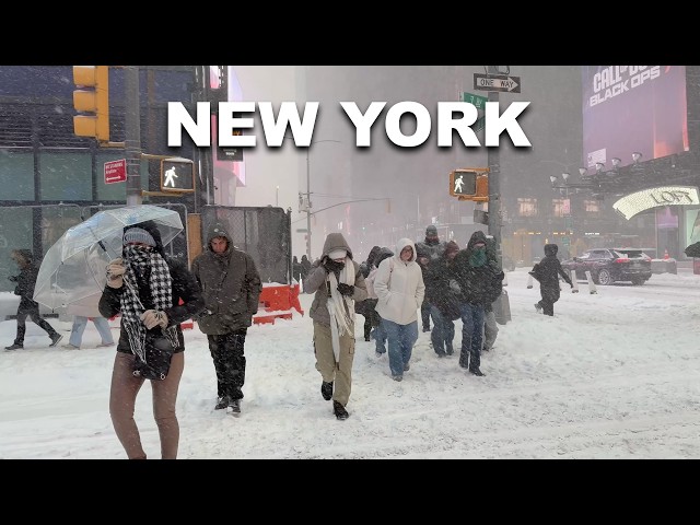 New York City BIGGEST Snowstorm in 2026 NYC BLIZZARD Heavy Snowfall in Manhattan Snow Walk 2026