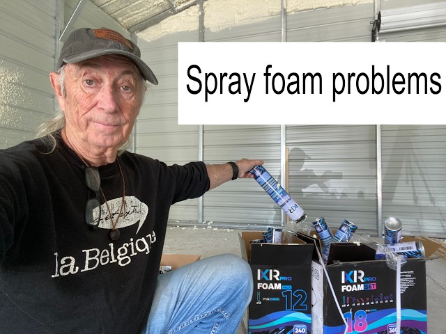 Metal building spray foam bust, back to foam board, Ep 575 Coffee and tools