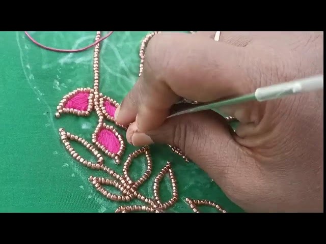 Aari Bridal Blouse Full Tutorial  - Beginner to End Level Design Stitches