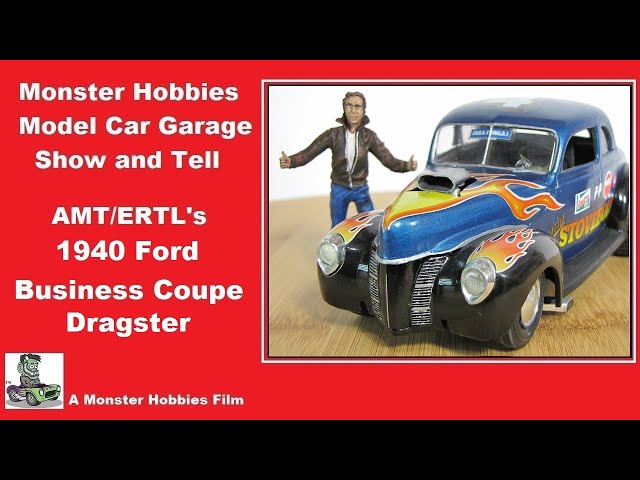 Model Car Garage Show And Tell - My AMT 1940 Ford Business Coupe Dragster Build In Black and Blue