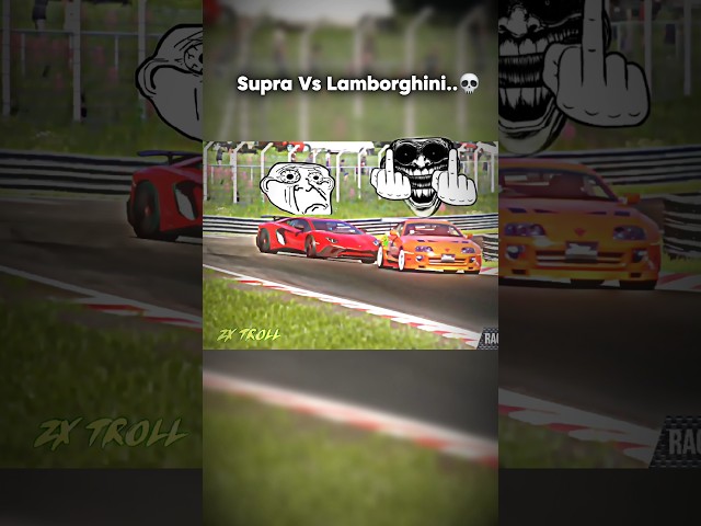Supra Vs Lamborghini 💀 #supra #lamborghini #supercars