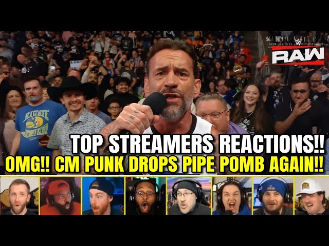Streamers REACT to CM Punk drops a stunning PIPE BOMB on Roman Reigns | WWE RAW 6 April 2026
