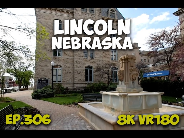 Ep.306 Lincoln Nebraska - Government Square Post Office And Courthouse District 8K VR180 3D Travel