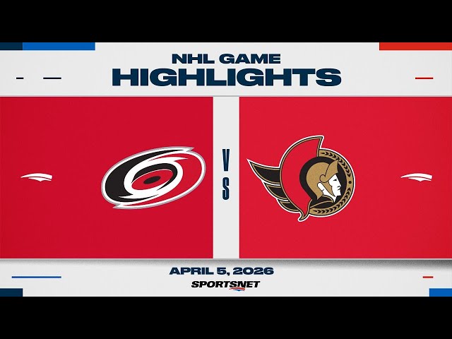 NHL Highlights | Hurricanes vs. Senators - April 5, 2026