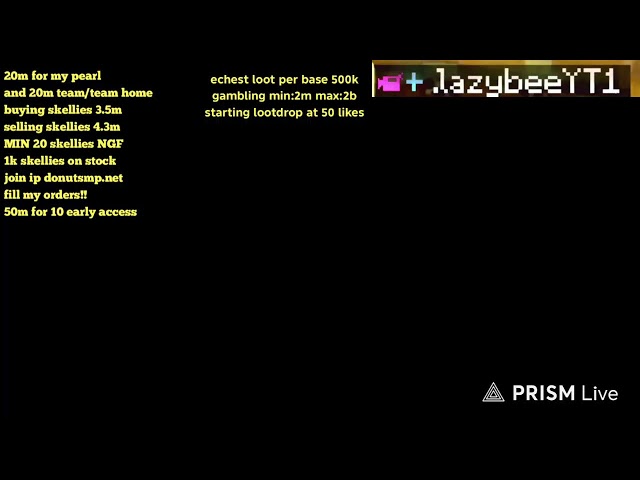 500m+ lootdrop|3b+ gambling|🔴Donut smp live🔴|rating base 1m per base|selling/buying skellies|