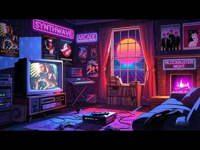 Retro Blockbuster Movie Night 📀 Synthwave • Retrowave • 80s Synthpop