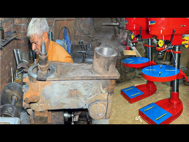 How to Make Bench Drill Machine || Industrial Type Bench Drill Machine 